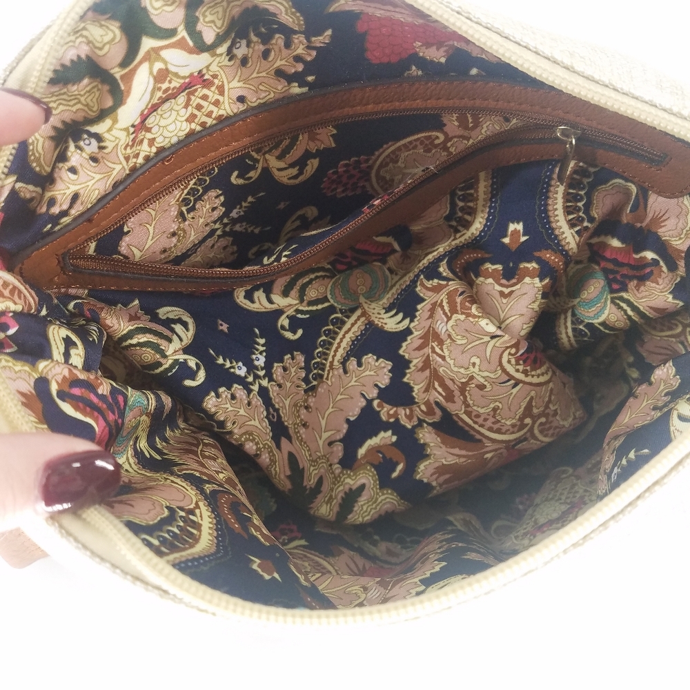 Unbranded Tan Fabric Top Zip Shoulder Bag - Picture 6 of 7
